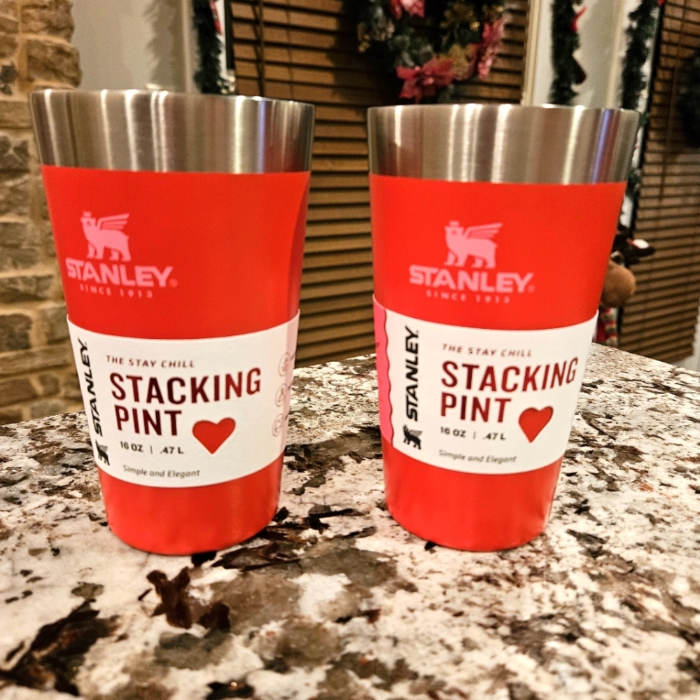 SET of 2 Stanley 16 oz Stainless Steel Valentine Tumblers Target Red